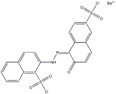 1-Naphthalenesulfonic acid, 2-[(2-hydroxy-6-sulfo-1-naphthalenyl)azo]-, barium salt (1:1) 结构式