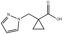 1-(1H-pyrazol-1-ylmethyl)cyclopropanecarboxylic acid(SALTDATA: HCl) Structure