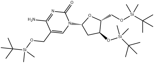 2'-Deoxy-3',5'-bis-O-[(1,1-diMethylethyl)diMethylsilyl]-5-[[[(1,1-diMethylethyl)diMethylsilyl]oxy]Methyl]cytidine|2'-Deoxy-3',5'-bis-O-[(1,1-diMethylethyl)diMethylsilyl]-5-[[[(1,1-diMethylethyl)diMethylsilyl]oxy]Methyl]cytidine