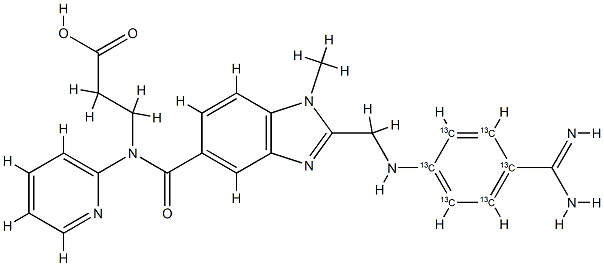 Dabigatran 13C6 化学構造式