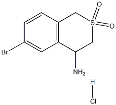 4-AMino-6-broMoisothiochroMan 2,2-dioxide hydrochloride,1211011-78-7,结构式