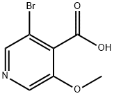 3-Bromo-5-methoxy-4-pyridinecarboxylic acid 化学構造式