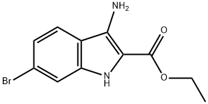 3-AMINO-6-BROMO-1H-INDOLE-2-CARBOXYLICACIDETHYLESTER Struktur