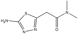 2-(5-amino-1,3,4-thiadiazol-2-yl)-N,N-dimethylacetamide(SALTDATA: FREE) Struktur
