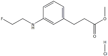 Benzenepropanoic acid,3-[(2-fluoroethyl)amino]-, methyl ester, hydrochloride (1:1) 化学構造式