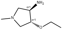 trans-4-ethoxy-1-methyl-3-pyrrolidinamine(SALTDATA: 2HCl) Struktur