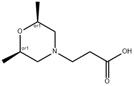 3-[(2R,6S)-2,6-dimethylmorpholin-4-yl]propanoic acid(SALTDATA: FREE) Structure