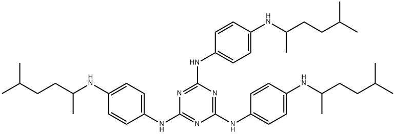 N, N′,N″-Tris[4-[(1,4-dimethylpentyl)amino]phenyl]-1,3,5-triazine-2,4,6-triamine Structure