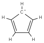 Cyclopentadienide,12127-83-2,结构式