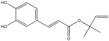 1,1-dimethylallyl-3',4'-dihydroxycinnamic acid ester,121496-68-2,结构式