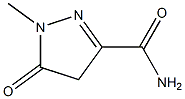 1H-Pyrazole-3-carboxamide,4,5-dihydro-1-methyl-5-oxo-(9CI) 化学構造式