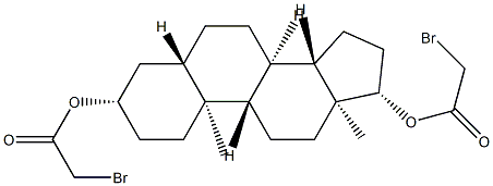 5-dihydrotestosterone 3,17-bromoacetate 结构式