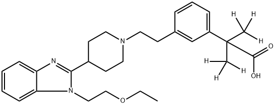 比拉斯汀 D6, 1215358-58-9, 结构式