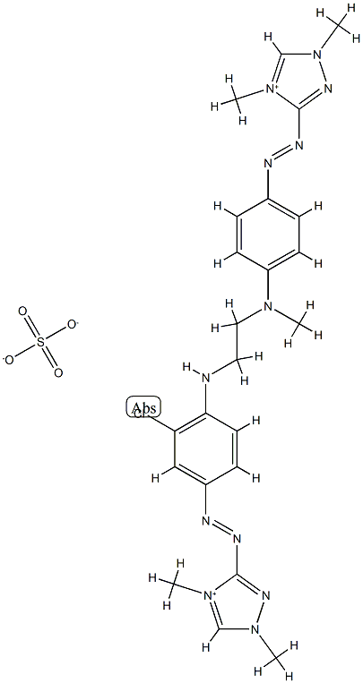 1H-1,2,4-triazolium, 3(or 5)-[[4-[[2-[[2-chloro-4-[[1,4-dimethyl-1H-1,2,4-triazolium-3(or 5)-yl]azo]phenyl]amino]ethyl]methylamino]phenyl]azo]-1,4-dimethyl-, sulfate (1:1) Structure