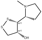 (3S)-3β-[(2S)-1-Methyl-2α-pyrrolidinyl]-1,2-dithiolan-4α-ol 结构式