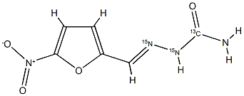 ニトロフラゾン-13C,15N2 化学構造式