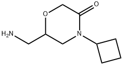 6-Aminomethyl-4-cyclobutyl-morpholin-3-one,1217274-16-2,结构式
