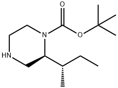 (2S)-2-[(1S)-1-甲基丙基]-1-哌嗪甲酸1,1-二甲基乙酯 结构式