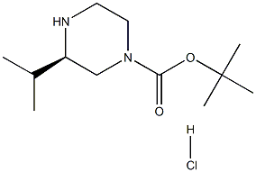 (R)-4-N-BOC-2-ISOPROPYLPIPERAZINE-HCl 化学構造式
