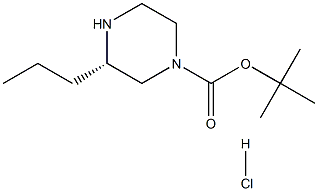 (3S)-3-丙基哌嗪-1-羧酸叔丁酯盐酸盐,1217448-65-1,结构式