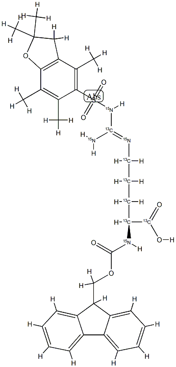 1217461-89-6 L-ARGININE-N-FMOC, PBF (CHEMICAL PURITY 90-95%) , (U-13C6, 99%; U-15N4, 99%)(CONTAINS ETHYL ACETATE)