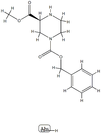 (S)-4-N-CBZ-PIPERAZINE-2-CARBOXYLIC ACID METHYL ESTER-HCl Struktur