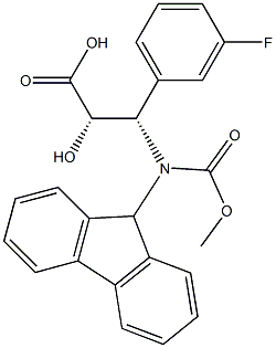 N-(9H-Fluoren-9-yl)MethOxy]Carbonyl (2S,3S)-3-Amino-3-(3-fluoro-phenyl)-2-hydroxypropionic acid Structure