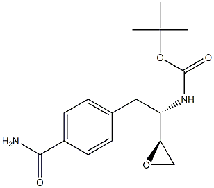 erythro-N-(Tert-Butoxy)Carbonyl L-4-carbamoylphenylalanine epoxide Structure