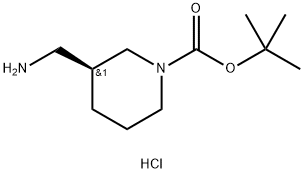 (S)-3-(氨基甲基)哌啶-1-羧酸叔丁酯盐酸盐,1217702-57-2,结构式