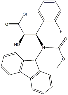 N-(9H-Fluoren-9-yl)MethOxy]Carbonyl (2R,3R)-3-Amino-3-(2-fluoro-phenyl)-2-hydroxypropionic acid Structure
