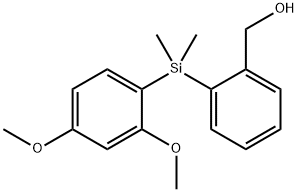 2-[(2,4-Dimethoxyphenyl)dimethylsilyl]benzyl alcohol, 95% Structure