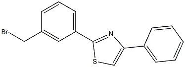 2-[3-(Bromomethyl)phenyl]-4-phenylthiazole, 97% Structure
