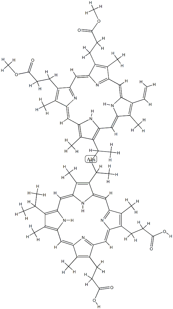 protoporphyrin dimethyl ester hematoporphyrin ether 化学構造式