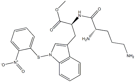 H-ornithyl-2-(2-nitrophenylsulfenyl)tryptophan methyl ester Struktur