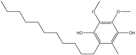 2,3-dimethoxy-5-methyl-6-undecyl-1,4-benzoquinol,121864-89-9,结构式