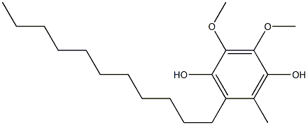 2,3-dimethoxy-5-methyl-6-undecyl-1,4-benzoquinol Structure