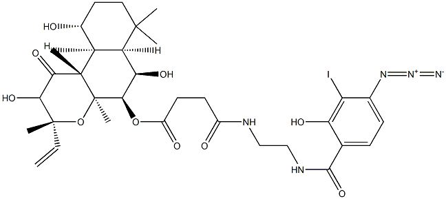 3'-iodo-4'-azidosalicylamidoethylamido-7-succinyldeacetylforskolin Struktur