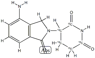 RAC LENALIDOMIDE-13C5, 1219332-91-8, 结构式