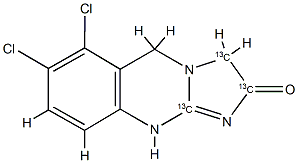 Anagrelide(<sup>13</sup>C<sub>3</sub>) Struktur