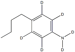 4-n-Butylaniline--d4,ND2 结构式