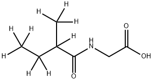 (±)-N-2-Methylbutyryl-d9-glycine Struktur