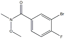 3-溴-4-氟-N-甲氧基-N-甲基苯甲酰胺,1220124-55-9,结构式