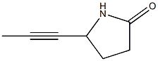2-Pyrrolidinone,5-(1-propynyl)-(9CI) 化学構造式