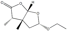 Furo[2,3-b]furan-2(3H)-one, 5-ethoxytetrahydro-3,3a-dimethyl-, (3alpha,3aba,5alpha,6aba)- (9CI) Structure