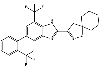 TC-I 2014|3-[7-(TRIFLUOROMETHYL)-5-[2-(TRIFLUOROMETHYL)PHENYL]-1H-BENZIMIDAZOL-2-YL]-1-OXA-2-AZASPIRO[4.5]DEC-2-ENE