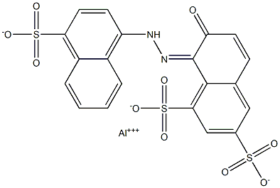 Aluminium, 7-hydroxy-8-[(4-sulfo-1-naphthalenyl)azo]-1,3-naphthalenedisulfonic acid complex  化学構造式