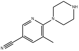 5-METHYL-6-PIPERAZIN-1-YLNICOTINONITRILE Structure