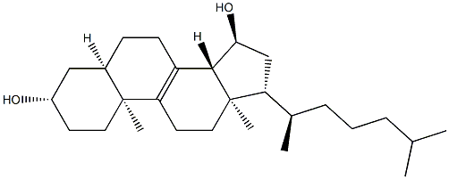 5β-Cholest-8-ene-3β,15α-diol Structure