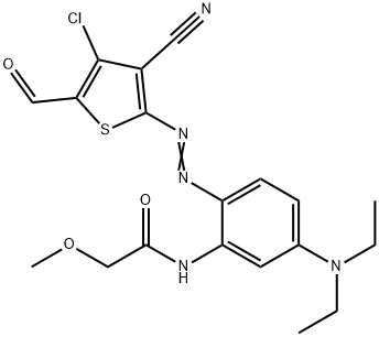 Acetamide, N-2-(4-chloro-3-cyano-5-formyl-2-thienyl)azo-5-(diethylamino)phenyl-2-methoxy- 结构式