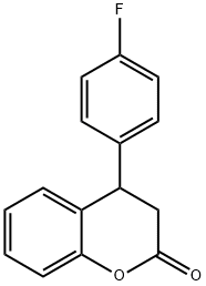 2H-1-Benzopyran-2-one, 4-(4-fluorophenyl)-3,4-dihydro- 结构式